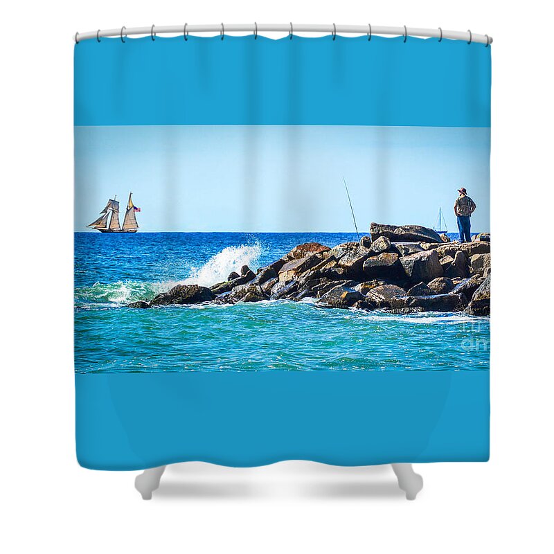 Beach Shower Curtain featuring the photograph A Glorious Day by Lisa Kilby