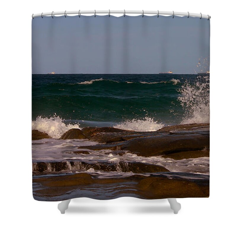 Rocks Shower Curtain featuring the photograph On the Rocks by Susan Vineyard