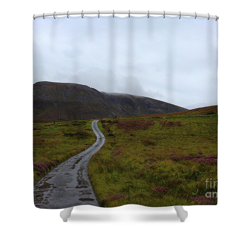 Wild Atlantic Way Shower Curtain featuring the photograph On Track by Eddie Barron