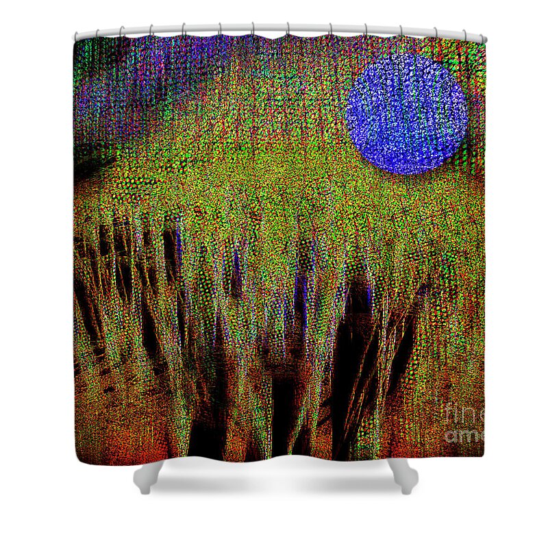 Nag004462 Shower Curtain featuring the digital art Once in a Blue Moon by Edmund Nagele FRPS