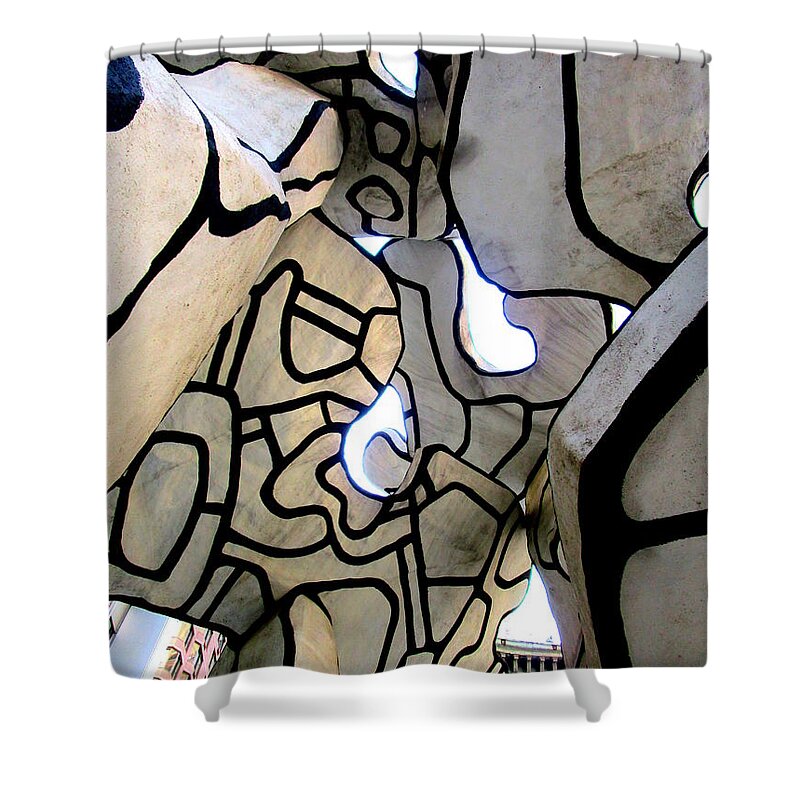 New York Shower Curtain featuring the photograph One Chase Manhattan Plaza 2 by Randall Weidner