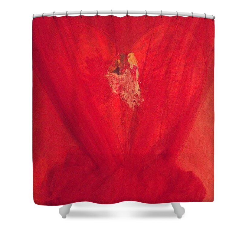  Shower Curtain featuring the painting One Dream by Lilliana Didovic