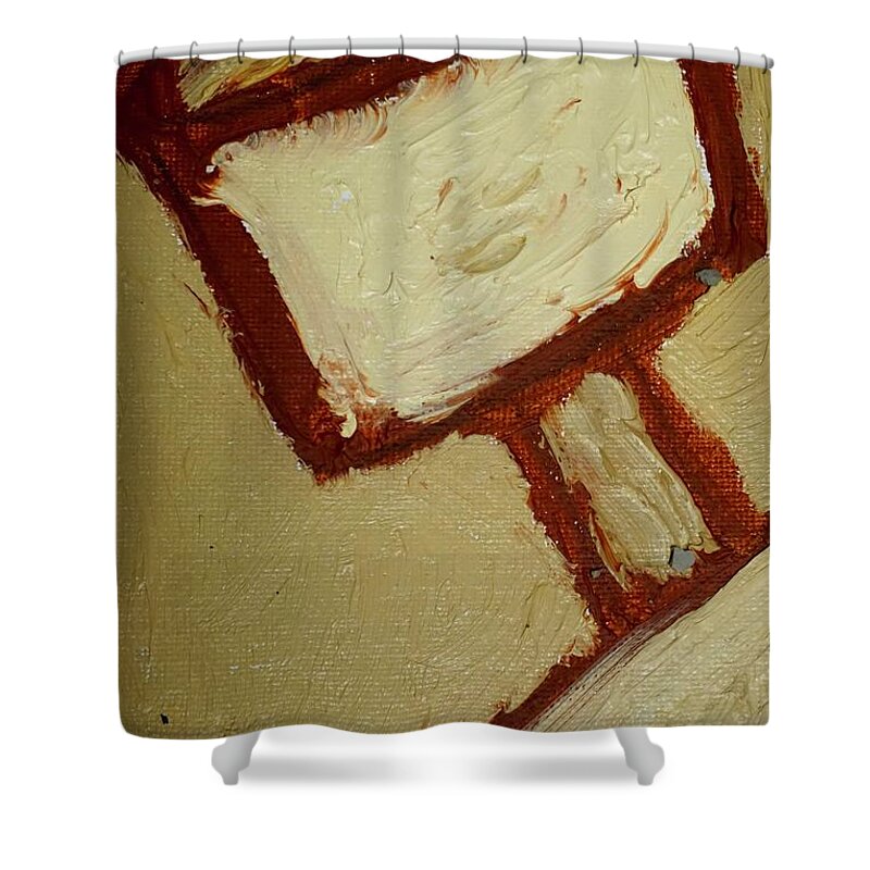 Lamp Shower Curtain featuring the painting One Lamp by Shea Holliman