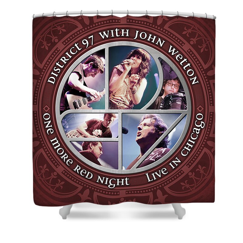  Shower Curtain featuring the digital art One More Red Night by District 97