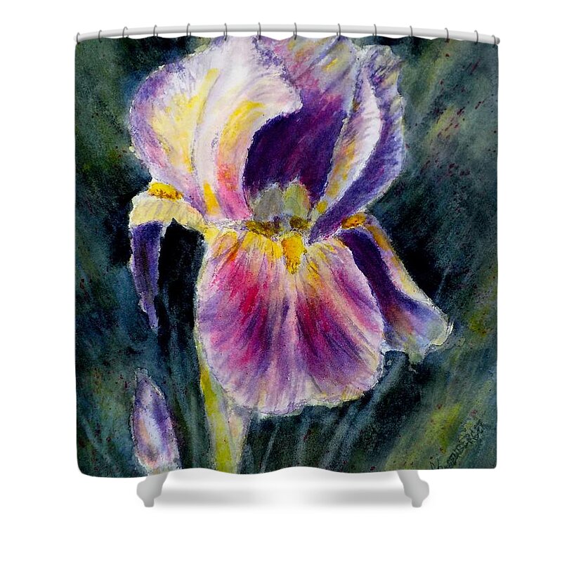 Watercolor Shower Curtain featuring the painting One of a Kind by Carolyn Rosenberger