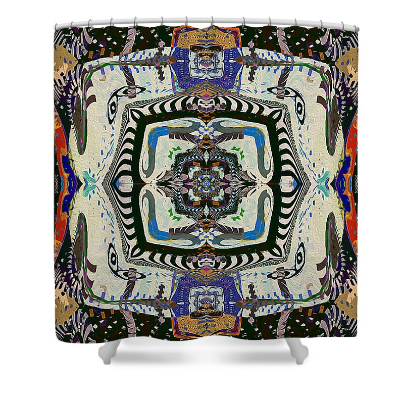 Abstract Shower Curtain featuring the digital art One of a Million Possibilities by Jim Pavelle