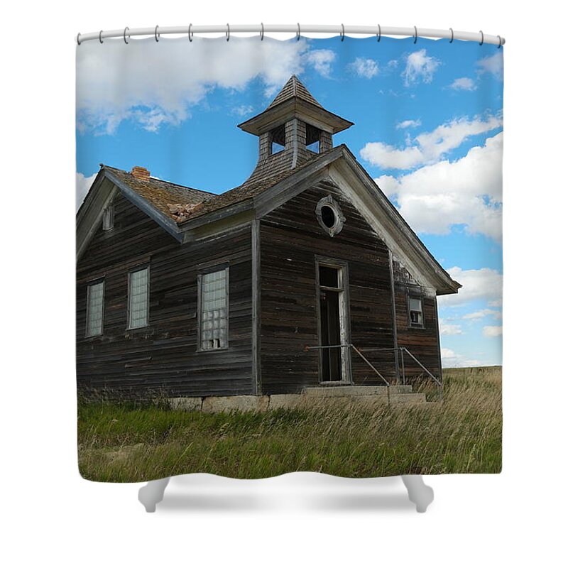 Buildings Shower Curtain featuring the photograph One room school house by Jeff Swan