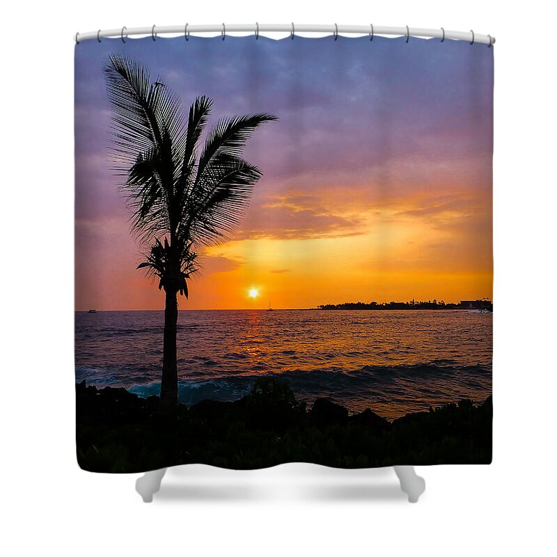 Hawaii Shower Curtain featuring the photograph Oneo Bay Sunset by Pamela Newcomb