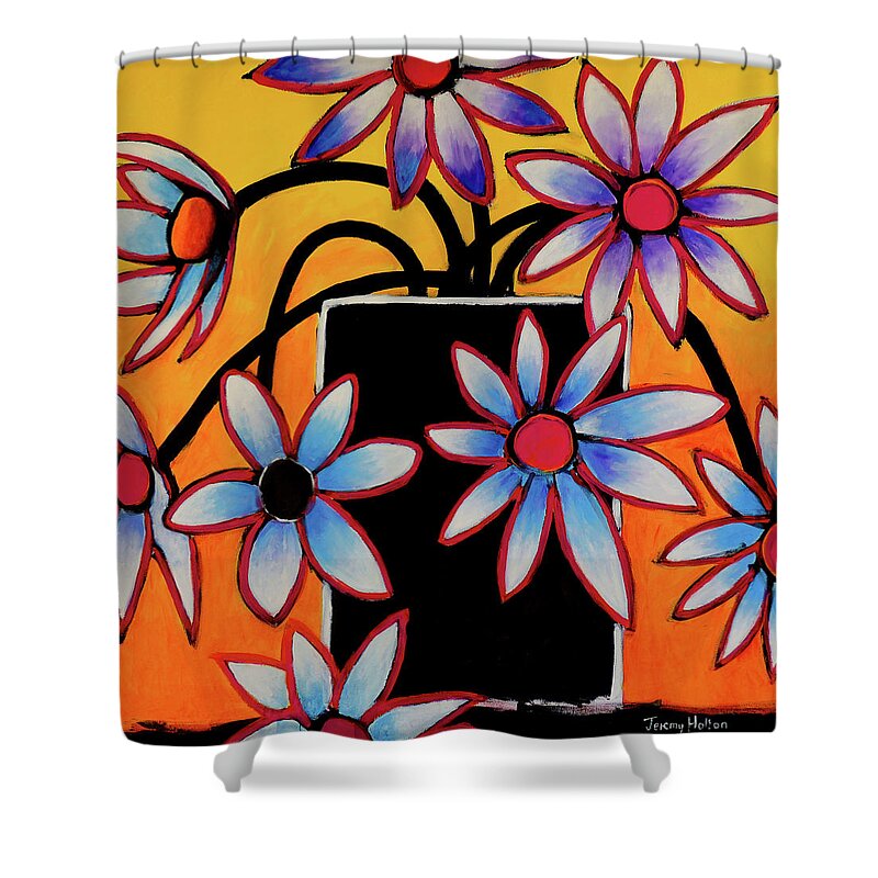 Black And White Shower Curtain featuring the painting Only for you by Jeremy Holton