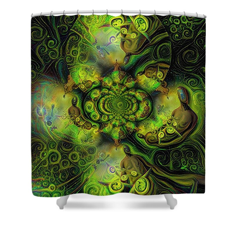 Oil Shower Curtain featuring the digital art Open Mind by Bruce Rolff