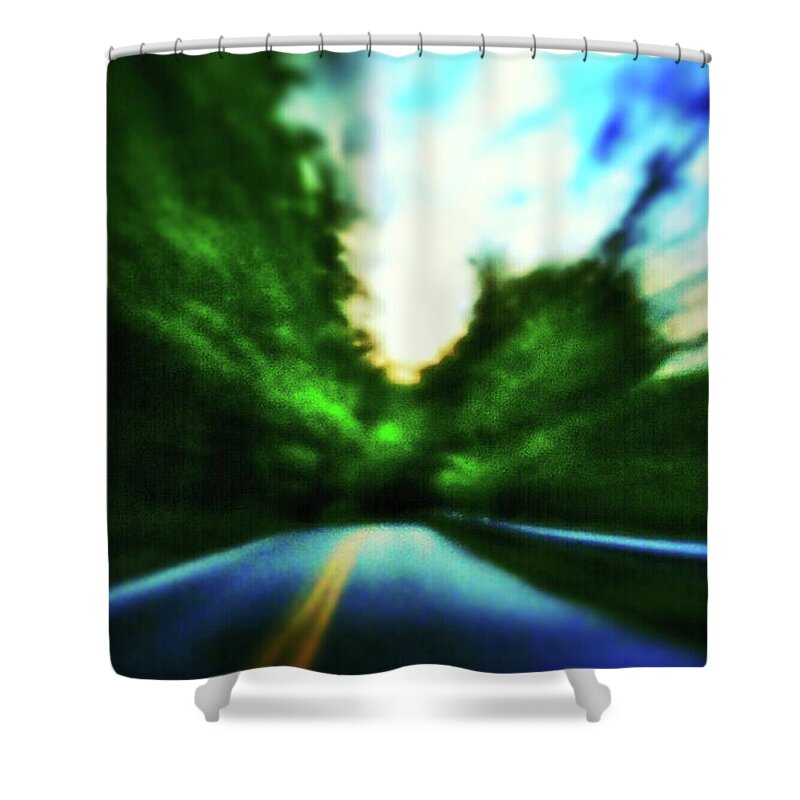 Pinhole Shower Curtain featuring the photograph Open Road by Al Harden