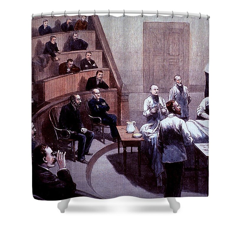 Science Shower Curtain featuring the photograph Operating Amphitheater, Administering by Science Source