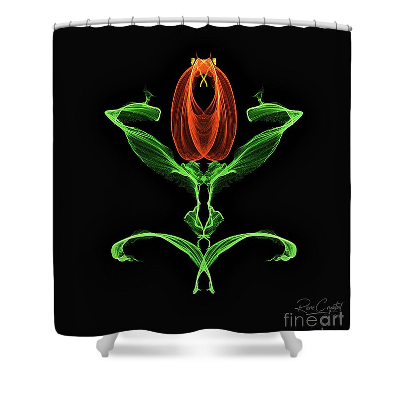 Digital Art Shower Curtain featuring the photograph Orange I Pretty by Rene Crystal