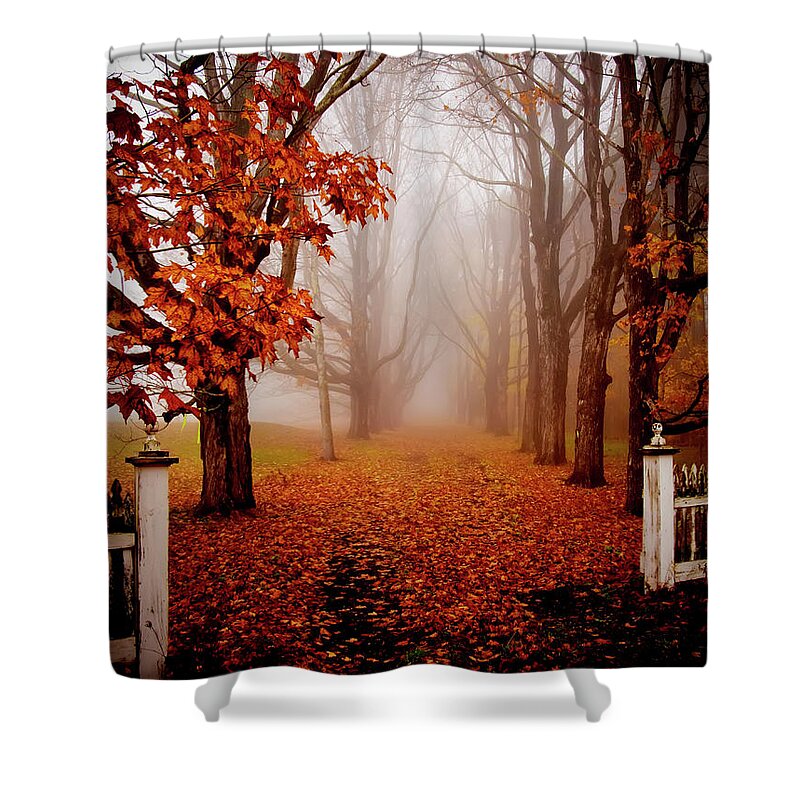 Landscape Shower Curtain featuring the photograph Orange Radiance by Jeff Cooper
