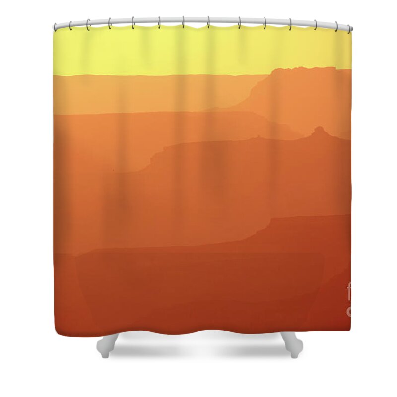 America Shower Curtain featuring the photograph Orange sunset at Grand Canyon by RicardMN Photography
