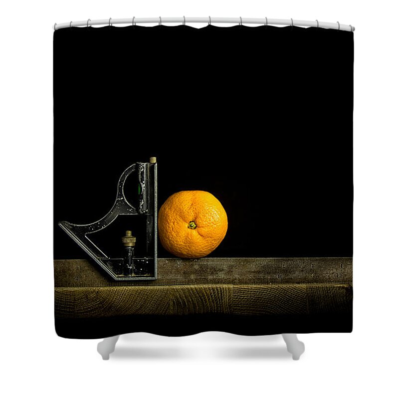 Orange Shower Curtain featuring the photograph Oranges ain't square by Nigel R Bell