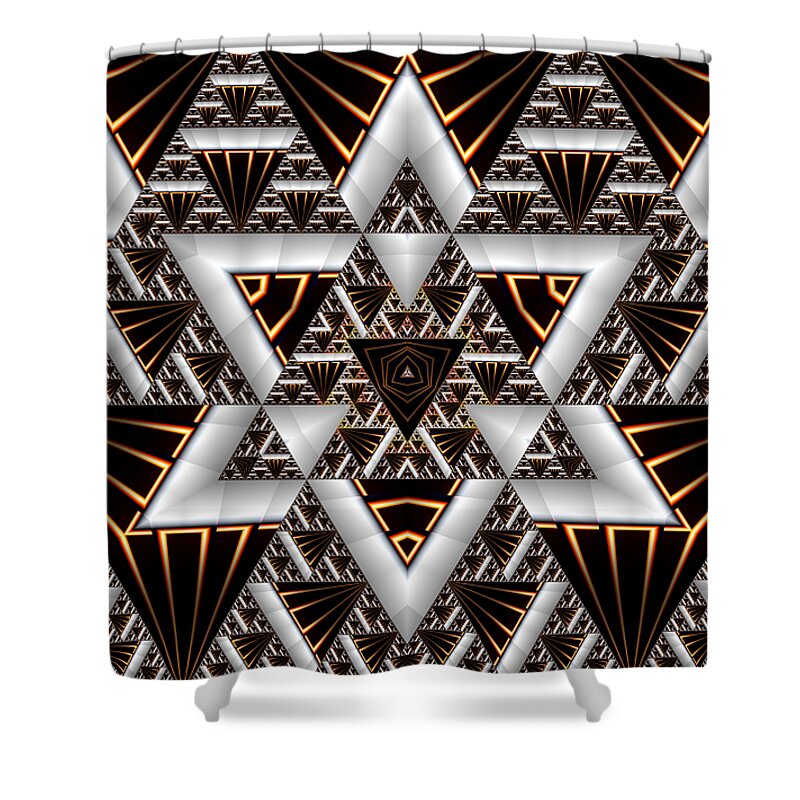 Computer Shower Curtain featuring the digital art Order and Chaos by Manny Lorenzo