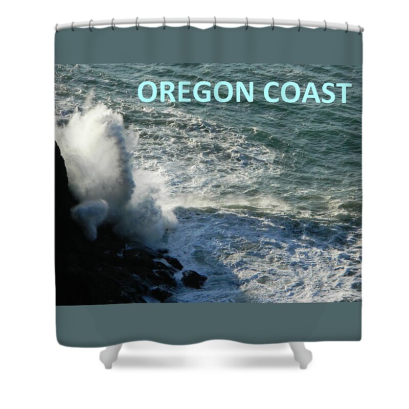 Oregon Shower Curtain featuring the photograph Oregon Coast Splash by Gallery Of Hope 