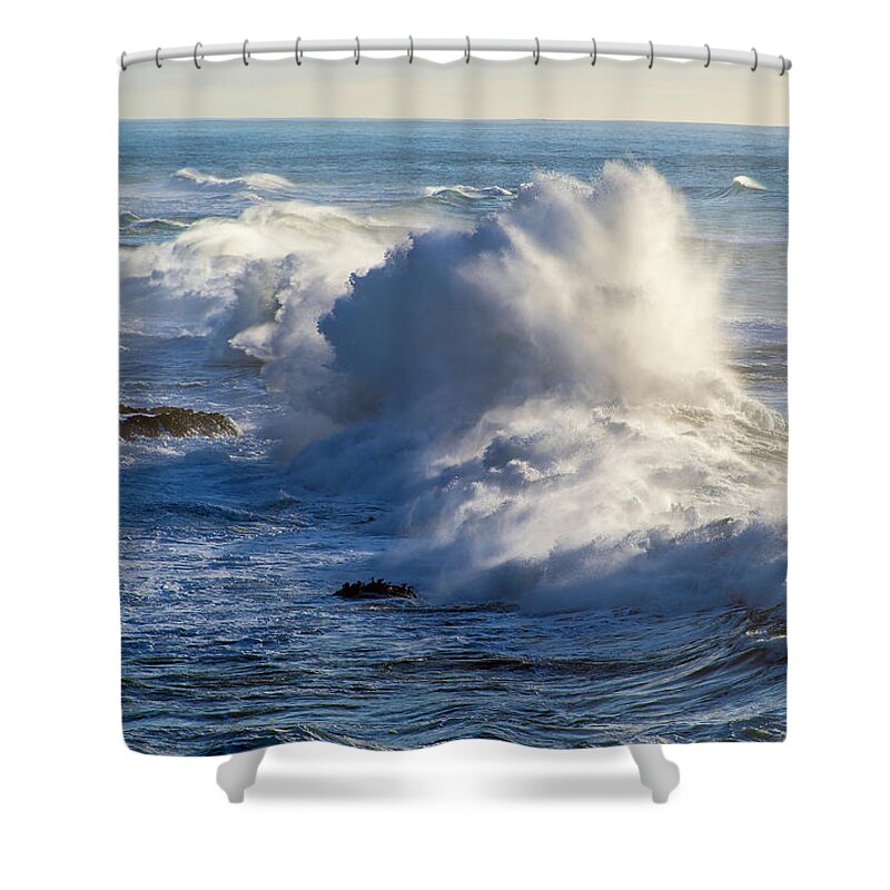Oregon Shower Curtain featuring the photograph Oregon Surf by Dennis Bucklin
