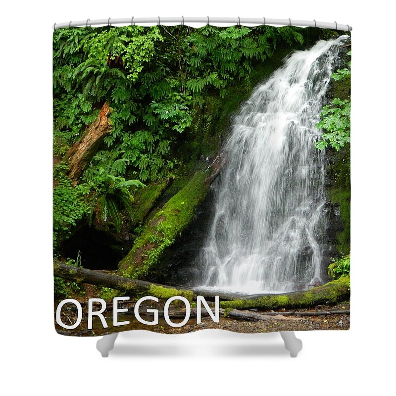 Waterfalls Shower Curtain featuring the photograph Oregon Waterfall by Gallery Of Hope 