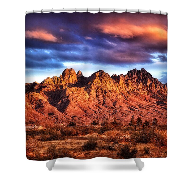 Color Image Shower Curtain featuring the photograph Organ Mountains by Diana Powell