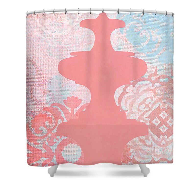 Oriental Design Shower Curtain featuring the photograph Oriental Far East Design Red by Suzanne Powers