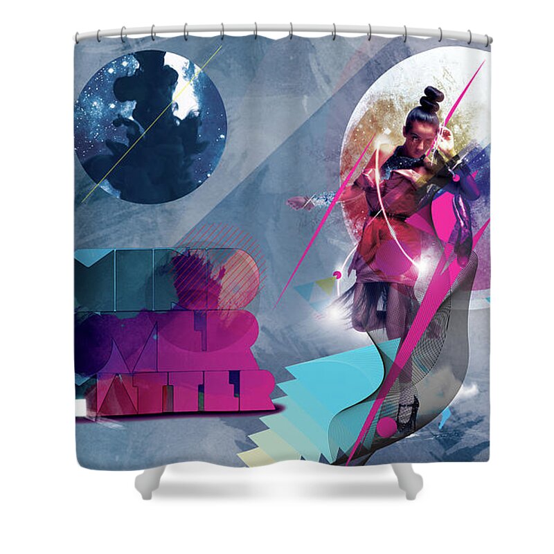 Oriental Shower Curtain featuring the digital art Oriental by Maye Loeser