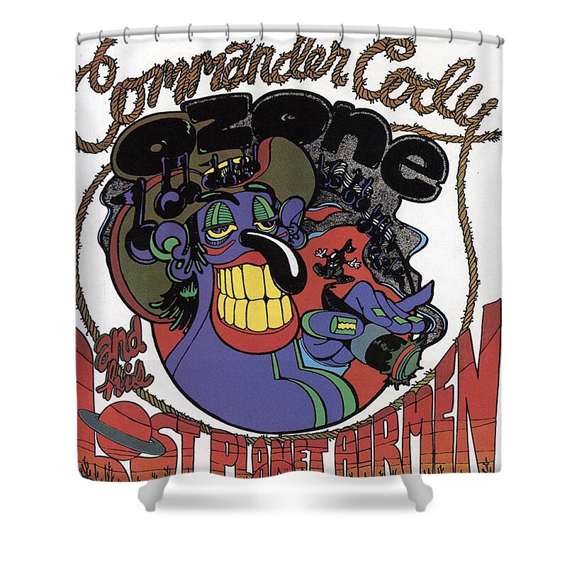 Commander Cody Shower Curtain featuring the digital art Original Ozone Man by Commander Cody