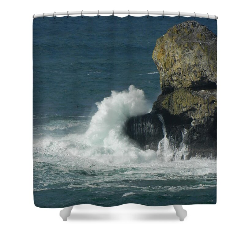 Oregon Shower Curtain featuring the photograph Original Splash by Gallery Of Hope 