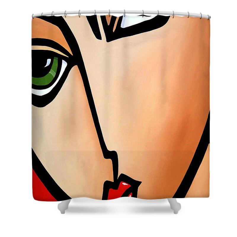 Fidostudio Shower Curtain featuring the painting Origins by Tom Fedro