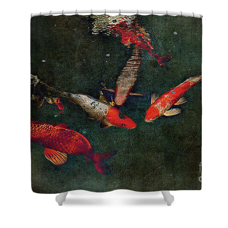 Koi-fish Shower Curtain featuring the photograph Ornamental Koi by Scott Cameron
