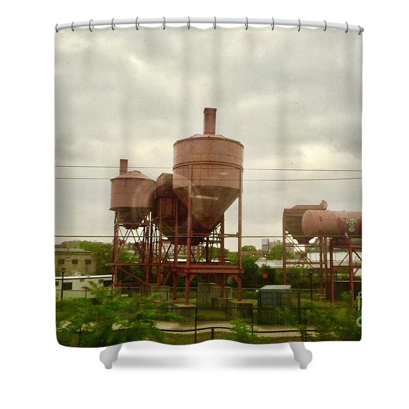 Water Towers Shower Curtain featuring the photograph Our America by Margie Avellino