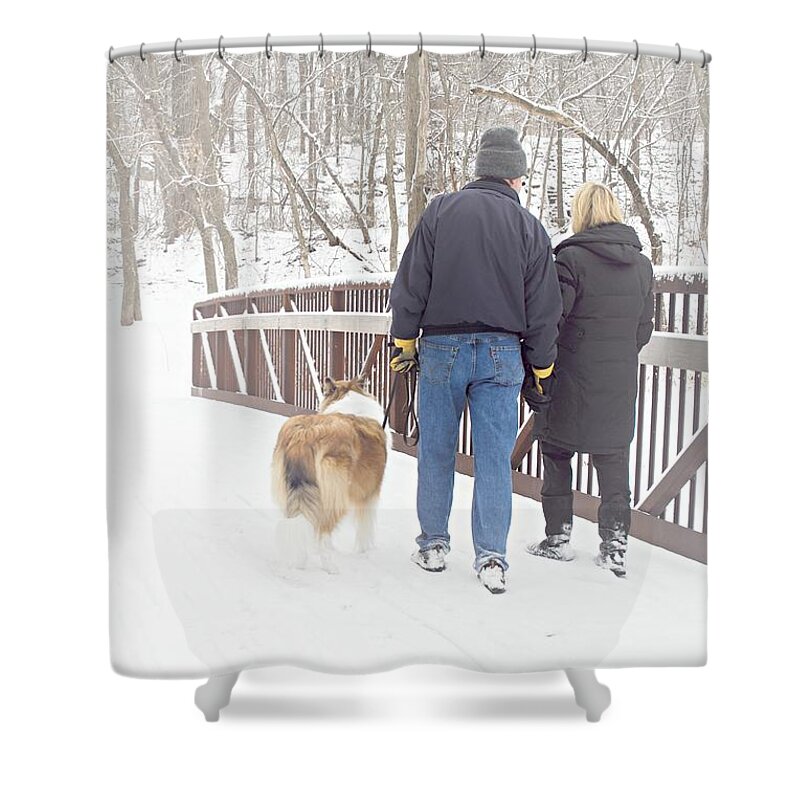 Photography Shower Curtain featuring the photograph Our Love Will Keep Us Warm by Larry Ricker