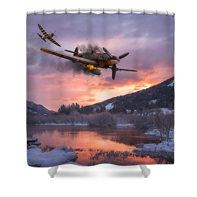 Wwii Shower Curtain featuring the digital art Out of Luck by Mark Donoghue