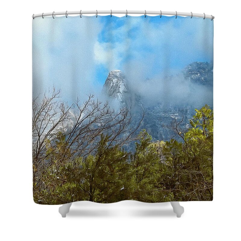 Glenn Mccarthy Shower Curtain featuring the photograph Out Of The Mist by Glenn McCarthy Art and Photography