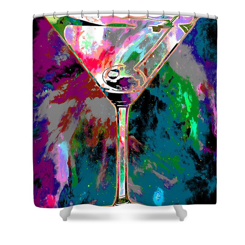 Martini Shower Curtain featuring the photograph Out of this World Martini by Jon Neidert