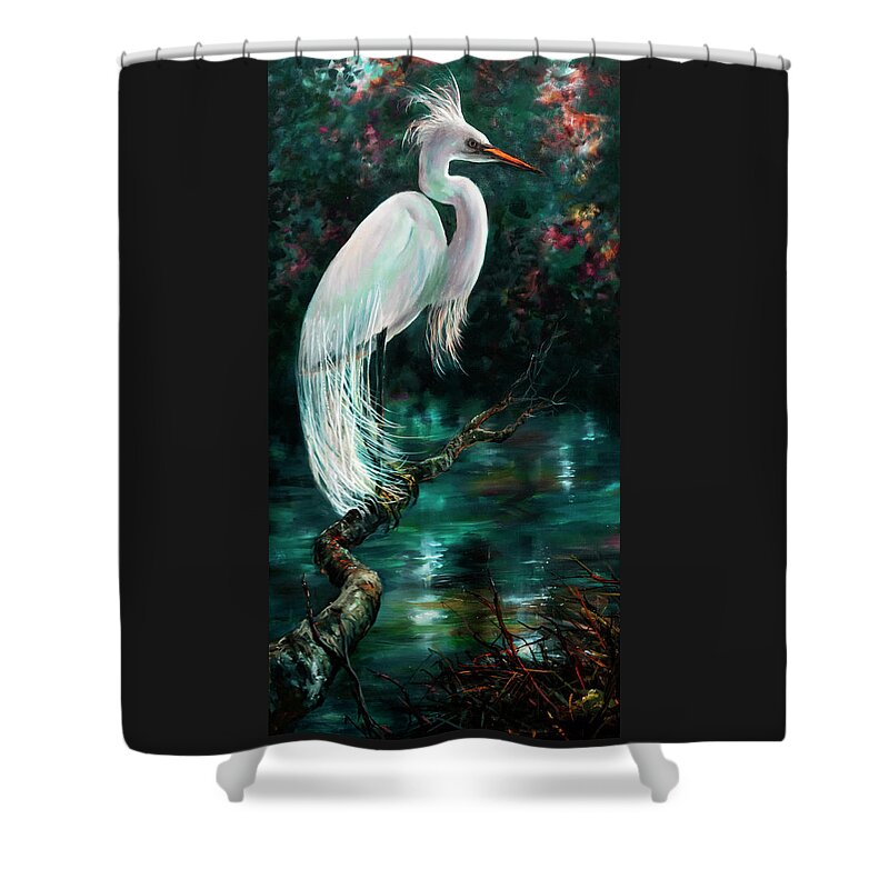 Nature Shower Curtain featuring the painting Out On A Limb by Lynne Pittard