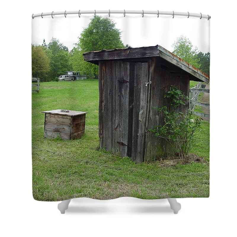 Outhouse Shower Curtain featuring the photograph Outhouse by Quwatha Valentine