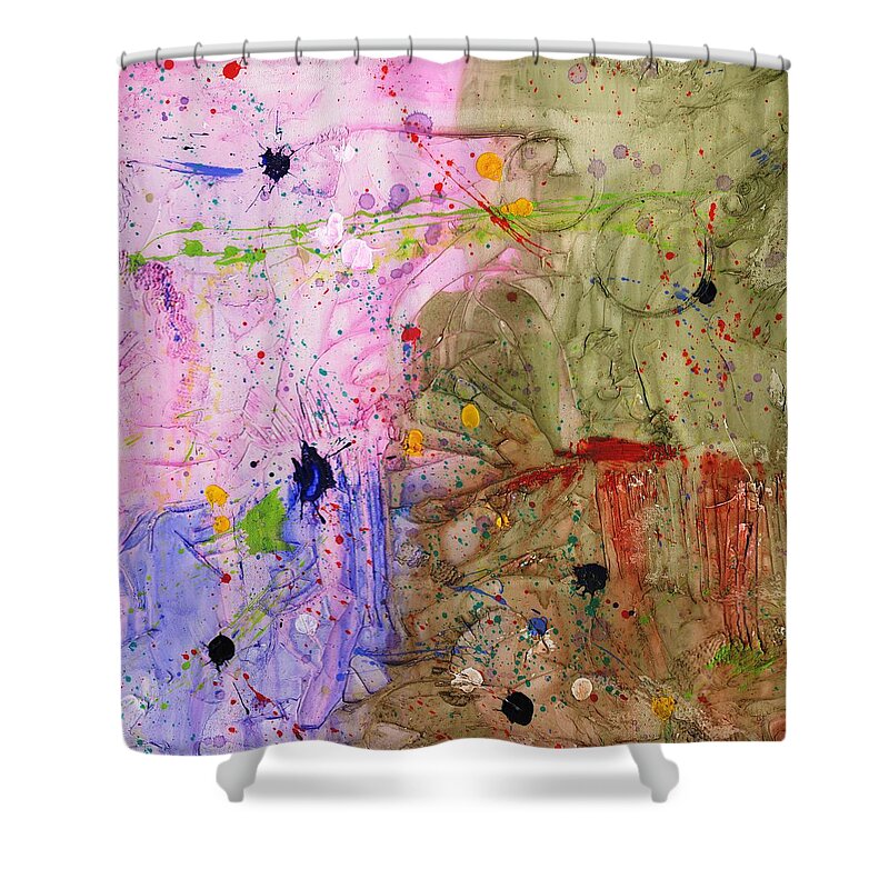 Edge Shower Curtain featuring the painting Outpost by Phil Strang