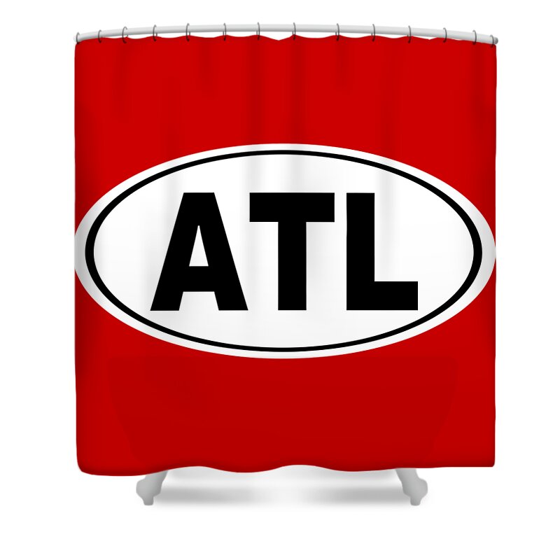 Atl Shower Curtain featuring the photograph Oval ATL Atlanta Georgia Home Pride by Keith Webber Jr