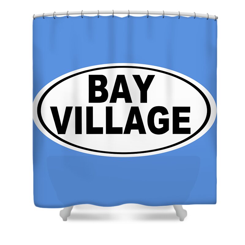 Bay Village Shower Curtain featuring the photograph Oval Bay Village Ohio Home Pride by Keith Webber Jr