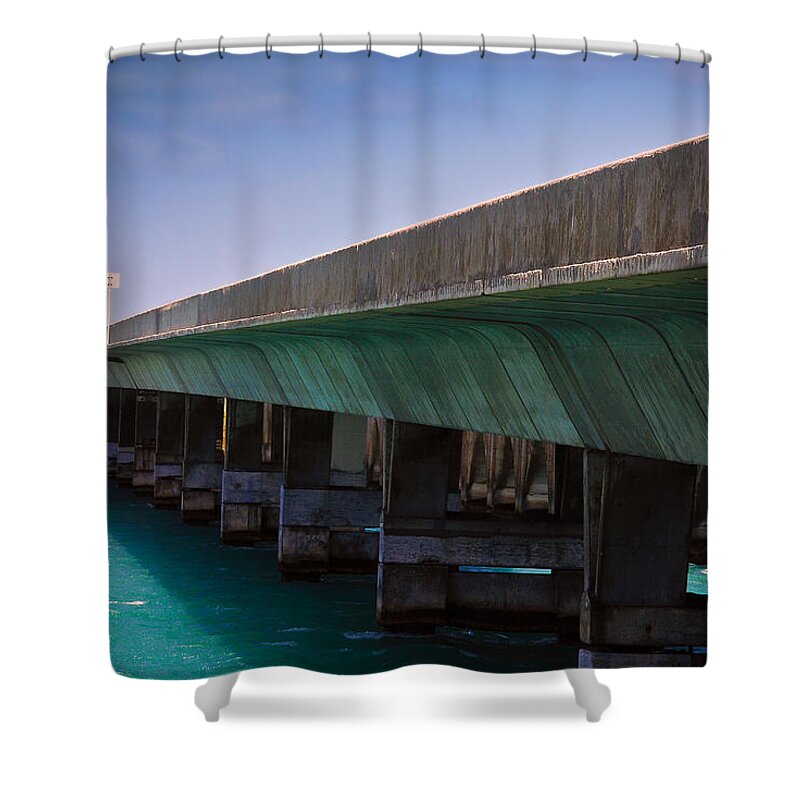 Bridge Shower Curtain featuring the photograph Overseas Highway by Harry Spitz