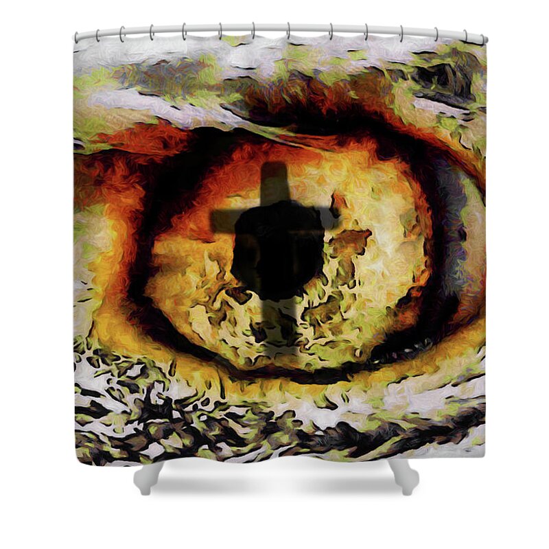 He Will Get You Through Shower Curtain featuring the digital art Overwhelmed Remember Him by Ernest Echols