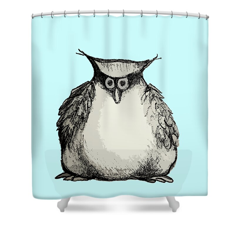 Owls Shower Curtain featuring the digital art Tyto by Deborah Runham