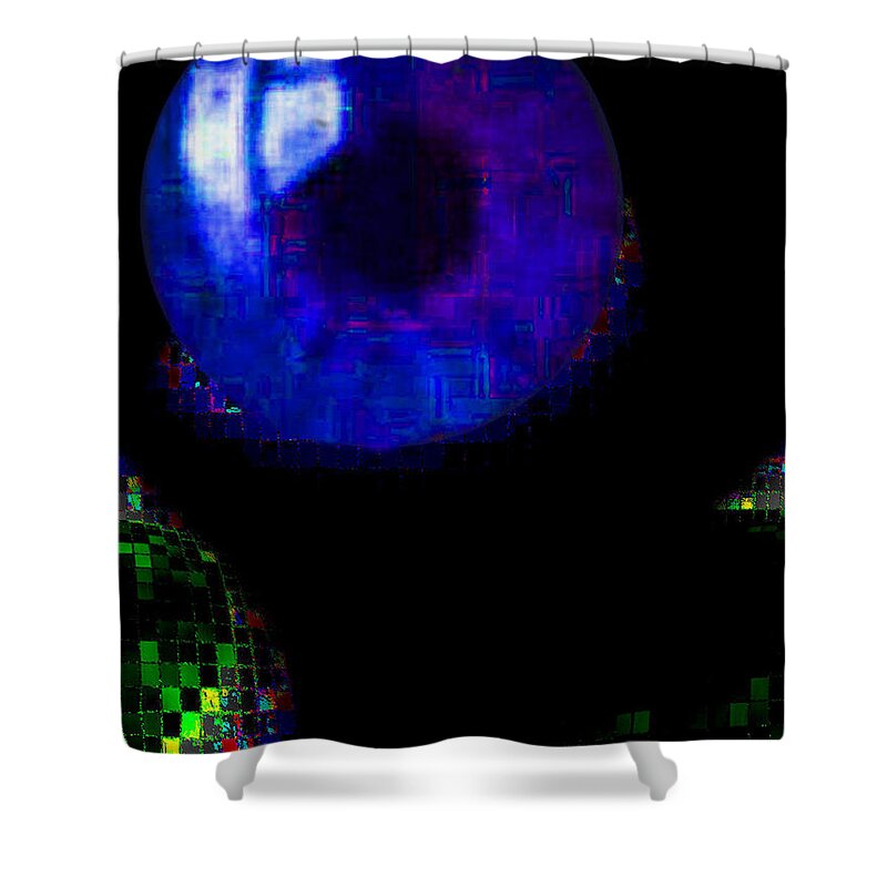 Photos ' Abstract ' Art ' Shower Curtain featuring the digital art Oxygene Part 10 by The Lovelock experience
