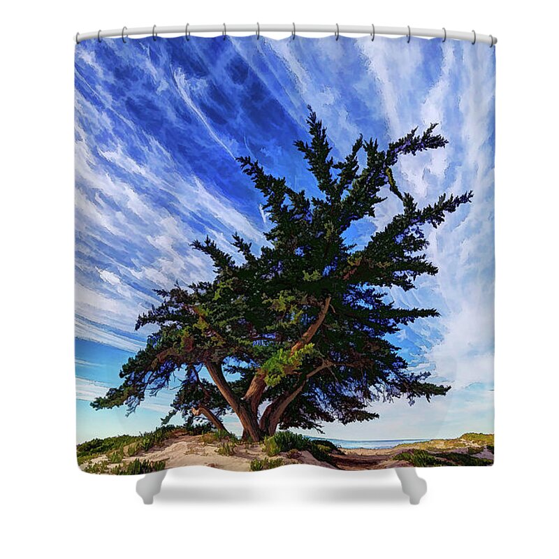Nature Shower Curtain featuring the photograph Pacific Beach Juniper by ABeautifulSky Photography by Bill Caldwell