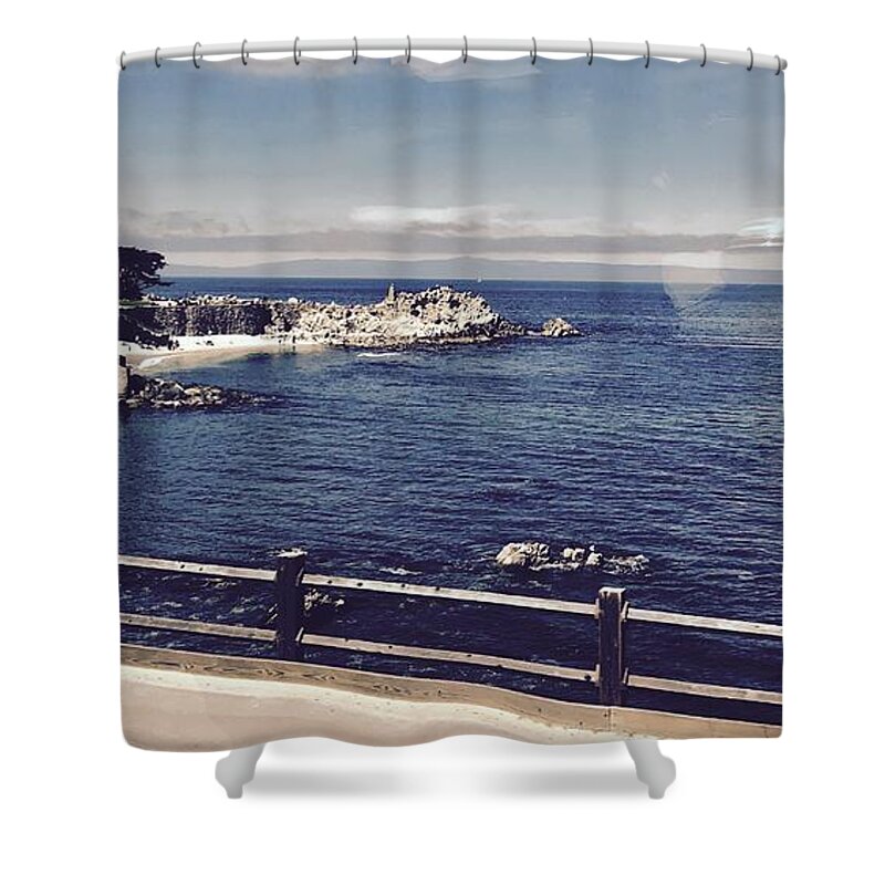 Pacific Ocean Shower Curtain featuring the photograph Pacific Grove in Northern California by Kenlynn Schroeder