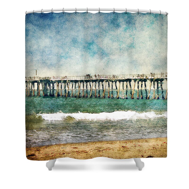 Pier Shower Curtain featuring the photograph Pacific Ocean Pier by Phil Perkins