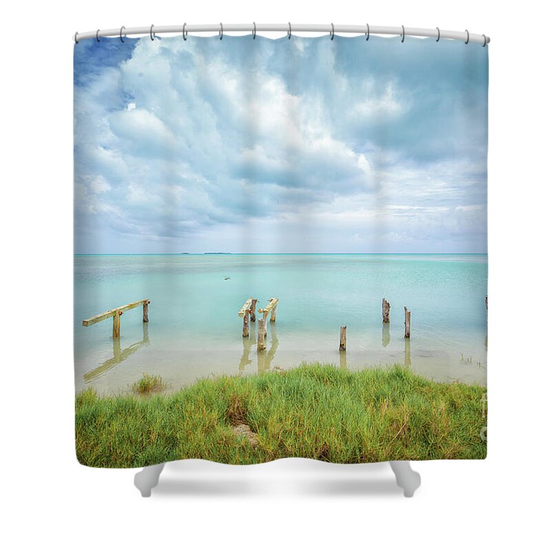Ocean Shower Curtain featuring the photograph Paddleboard Hitching Post by Becqi Sherman