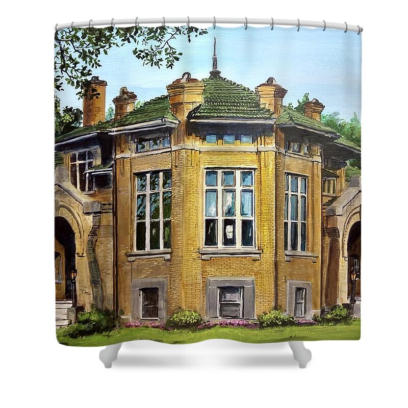 Harvey Illinois Shower Curtain featuring the painting Page 45 by William Brody